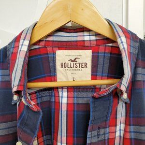 Men's Hollister Casual Button Shirt, Size L Large
